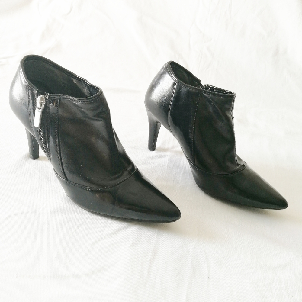 Black heeled ankle boots